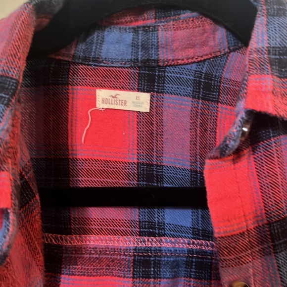 Size XS Hollister Plaid Button up - Picture 3 of 4